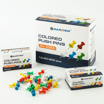 Кнопки-гвоздики 50шт. цветн. ассорти силовые "Darvish" Darvish Цена с НДС
