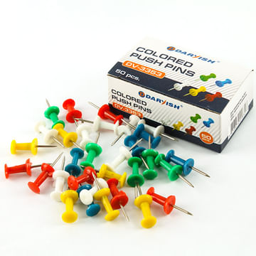 Кнопки-гвоздики 50шт. цветн. ассорти силовые "Darvish" Darvish Цена с НДС