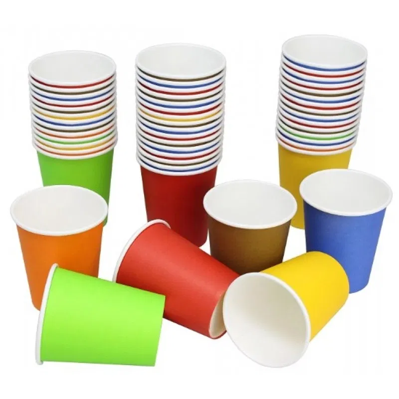 Стакан бумажный ЦВЕТНОЙ 250 мл для горячих напитков Цена с НДС за упаковку 50 штук
