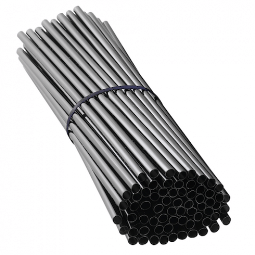 Трубочка коктейльная черная прямая "MILK" 8*240 (250 штук) Цена с НДС за упаковку - 250 штук