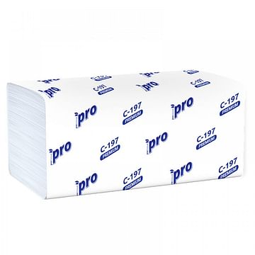 Полотенца бумажные двухслойные V-сложения PROtissue Premium, 21*22см, плотн.1сл. 16г/м2, 200л PROtissue Цена с НДС за упаковку