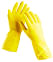 Перчатки хозяйственные латексные "Для деликатной уборки" с х/б напылением, желтые, 2 шт/уп Komfi Цена с НДС за 1 пару