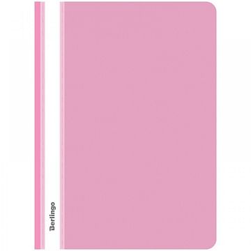 Папка-скоросшиватель с прозрачным верхом, розовый Berlingo Цена с НДС за 1 штуку