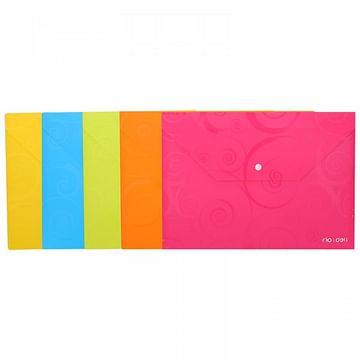 Папка-конверт на кнопке, A4, 180мкм, розовая, непрозрачная DELI Цена с НДС за 1 штуку