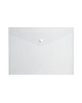 Папка-конверт на кнопке, A4, 180мкм, прозрачная Berlingo Цена с НДС за 1 штуку