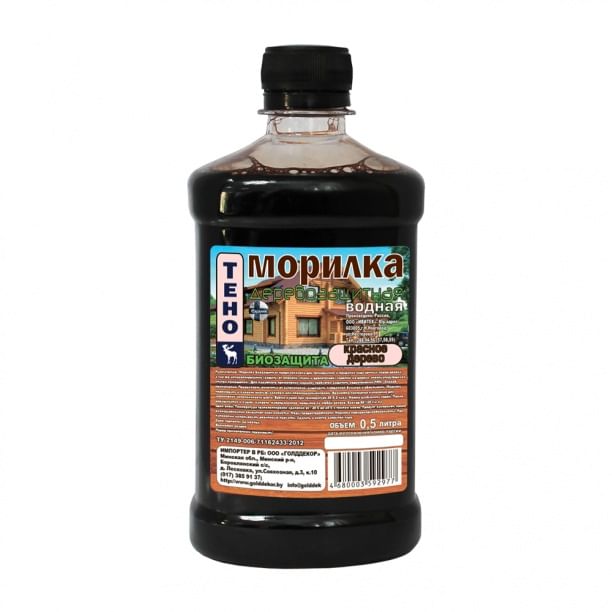 Морилка деревозащитная водная (махагон) 0,5л ПЭТ FARBITEX Цена с НДС за 1 штуку