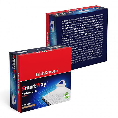 Ластик ЕК, с центровкой SMARTWAY TRIANGLE MINI ErickKrause Цена с НДС за 1 штуку