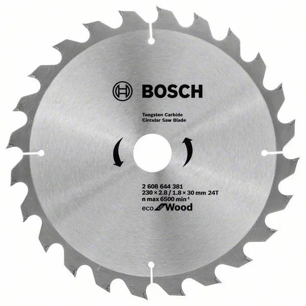 Диск пильный 230x30х2.8/1.8x24 Optiline Eco WO BOSCH Цена с НДС за 1 штуку