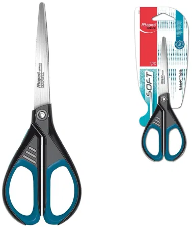 Ножницы канцелярские MAPED Essentials Soft, 17 см, Франция MAPED Цена с НДС за 1 штуку