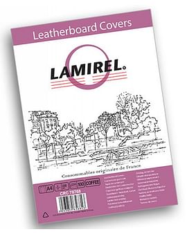 Обложка картонная с тиснением под кожу Lamirel Delta, белый Цена с НДС за упаковку - 100 штук