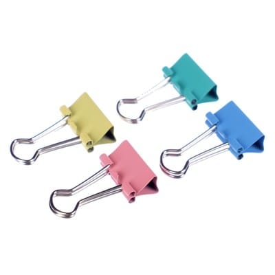 Зажимы для бумаг 19 мм цветные, OfficeSpace, Китай OfficeSpace Цена с НДС за 1 штуку