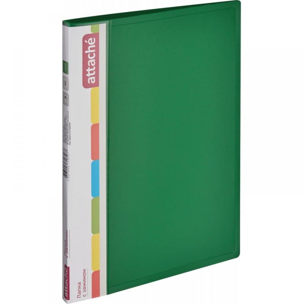 Папка с зажимом, А4, 17мм, 700мкм, цвета в ассортим Attache Цена с НДС за 1 штуку