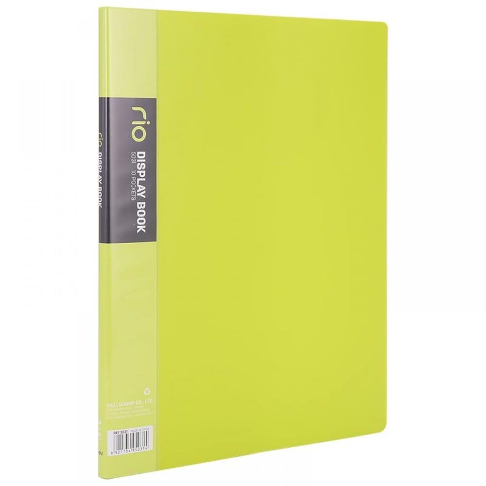 Папка с 10 вкладышами, формат A4, 9мм, 750мкм, цвета в ассортименте DELI Цена с НДС за 1 штуку