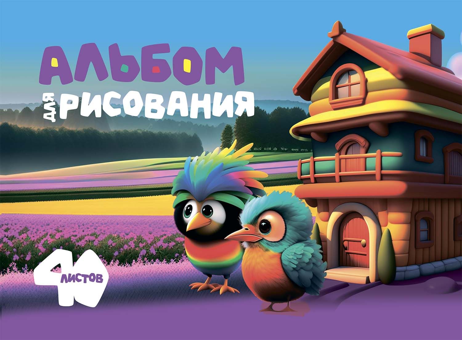 Альбом для рисования 40л. на склейке арт. 4019 Цена с НДС за 1 штуку