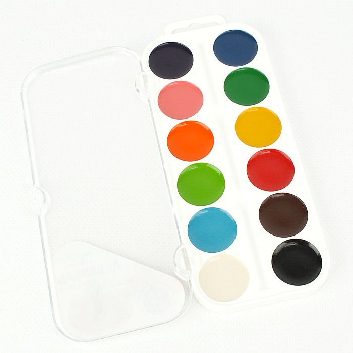 Акварель 12 цветов "Гранат" DV-13208 карамельная без кисти Darvish Цена с НДС