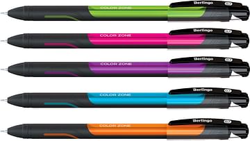 Ручка автоматическая ColorZone корпус ассорти, стержень син., СВp_70950 Berlingo Цена с НДС