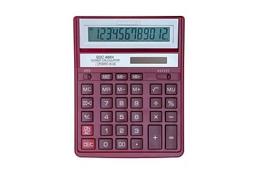 Калькулятор 12-разрядн. CITIZEN SDC-888XRD красный, Филлипины CITIZEN Цена с НДС за 1 штуку