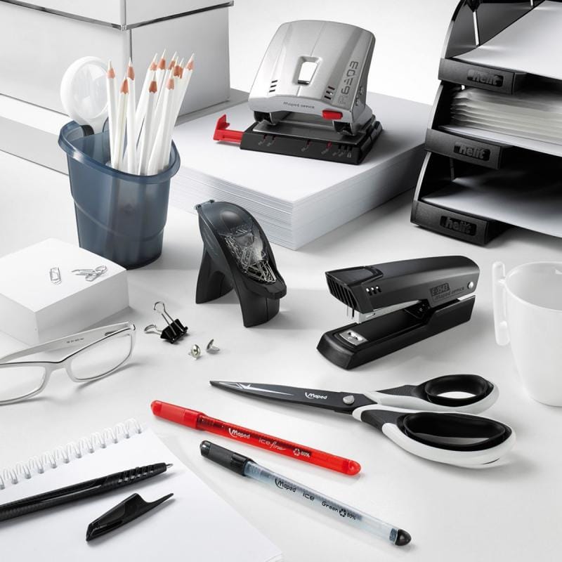 Офисные принадлежности (ножницы, степлеры, дыроколы, скрепки и прочее)