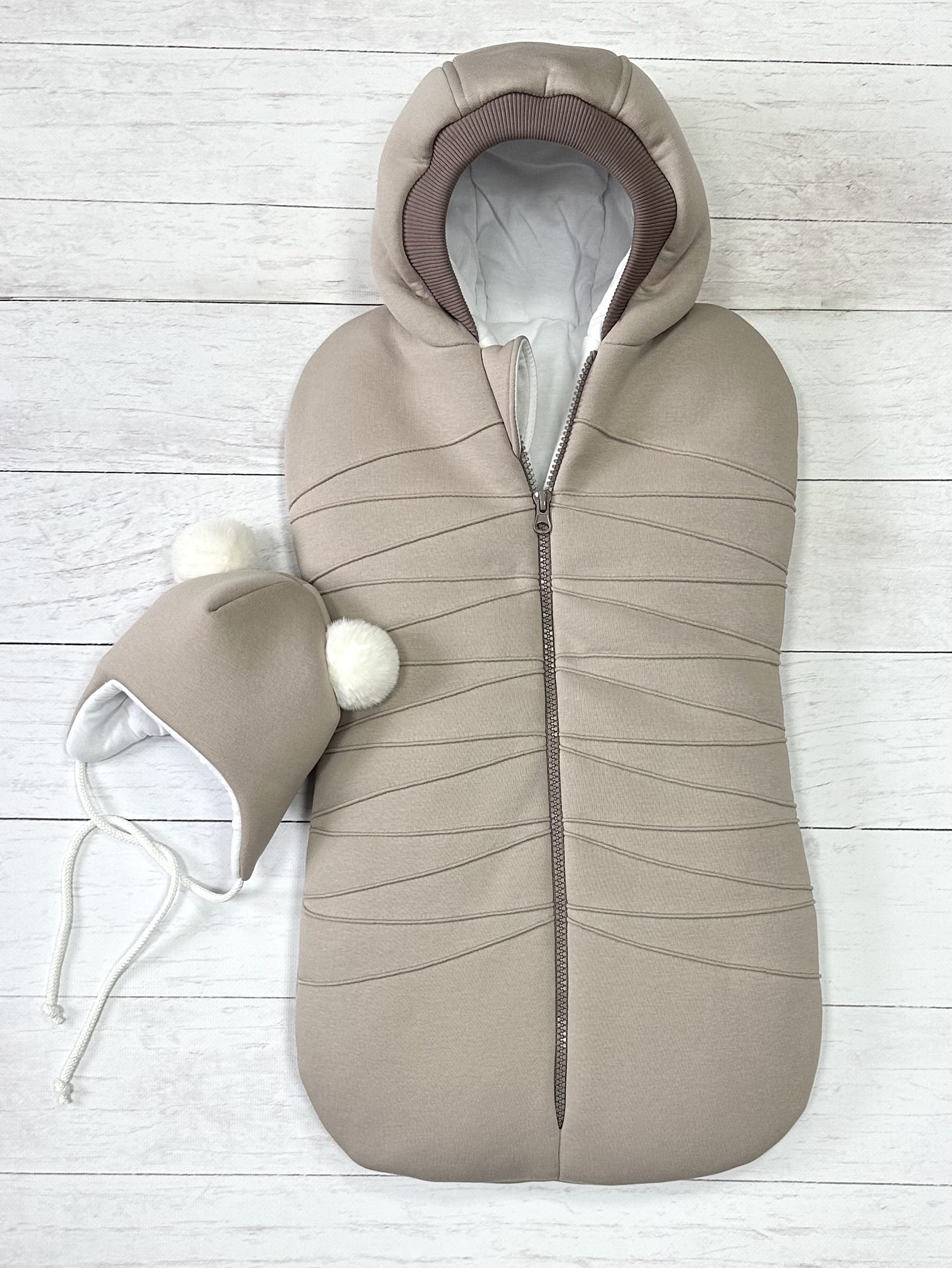 Конверт-кокон с шапкой (зима/демисезон), 0-4 мес.