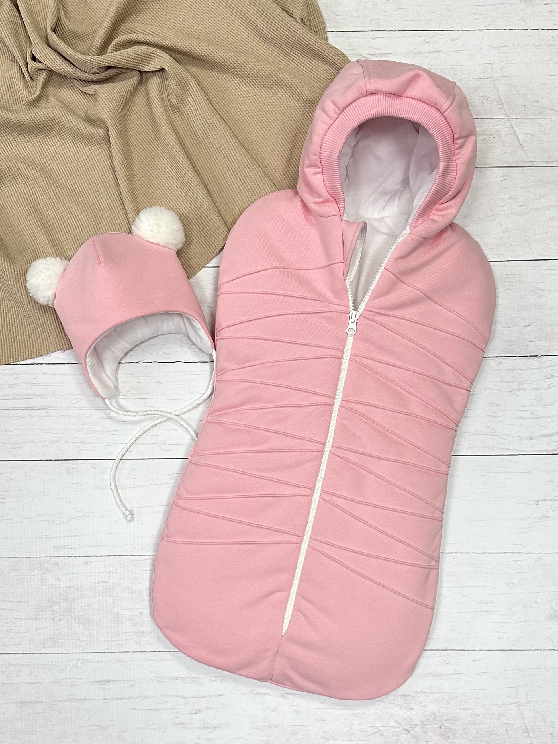 Конверт-кокон с шапкой (зима/демисезон), 0-4 мес.