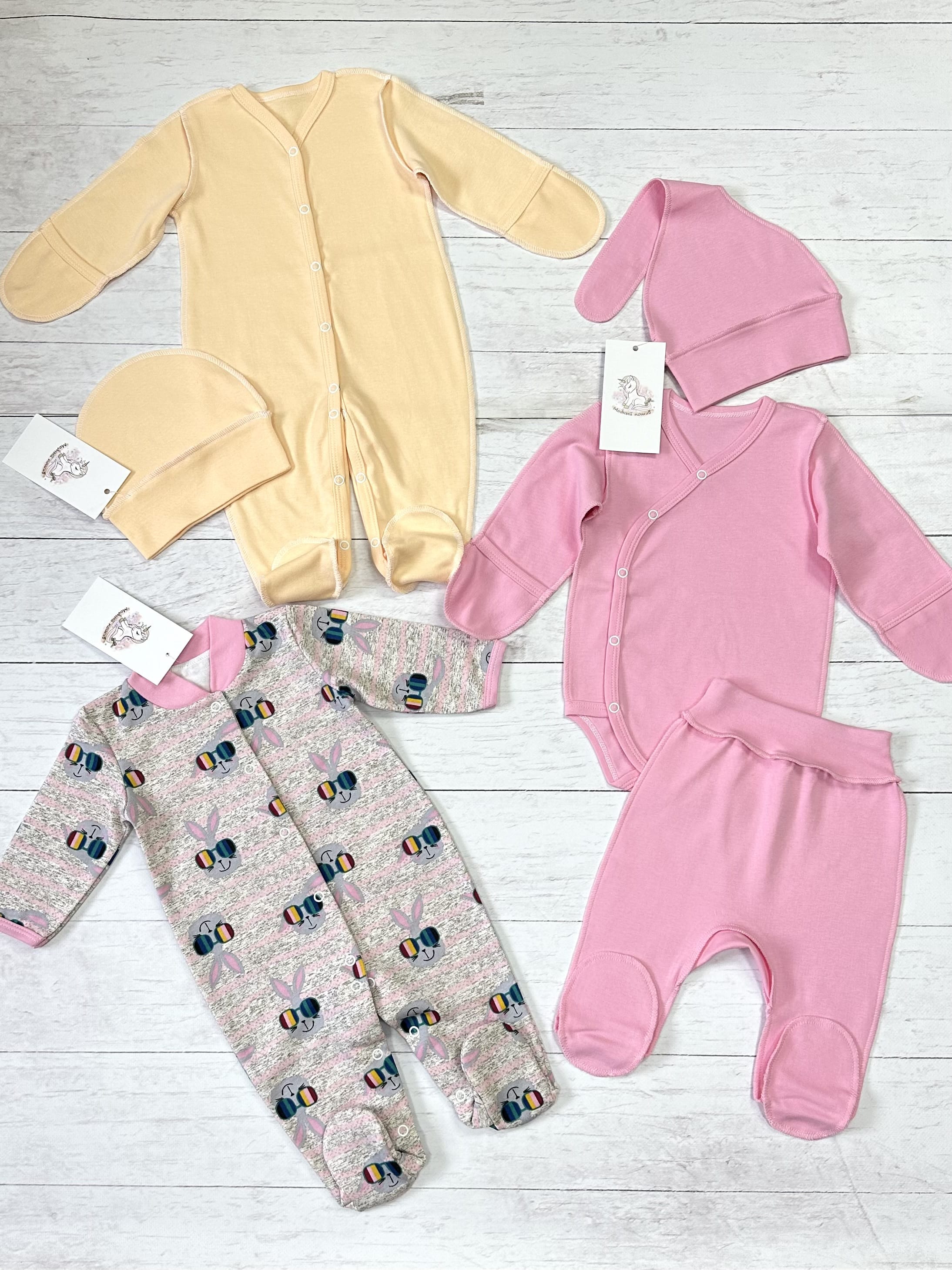 Набор одежды (2 комплекта, слип), р.62