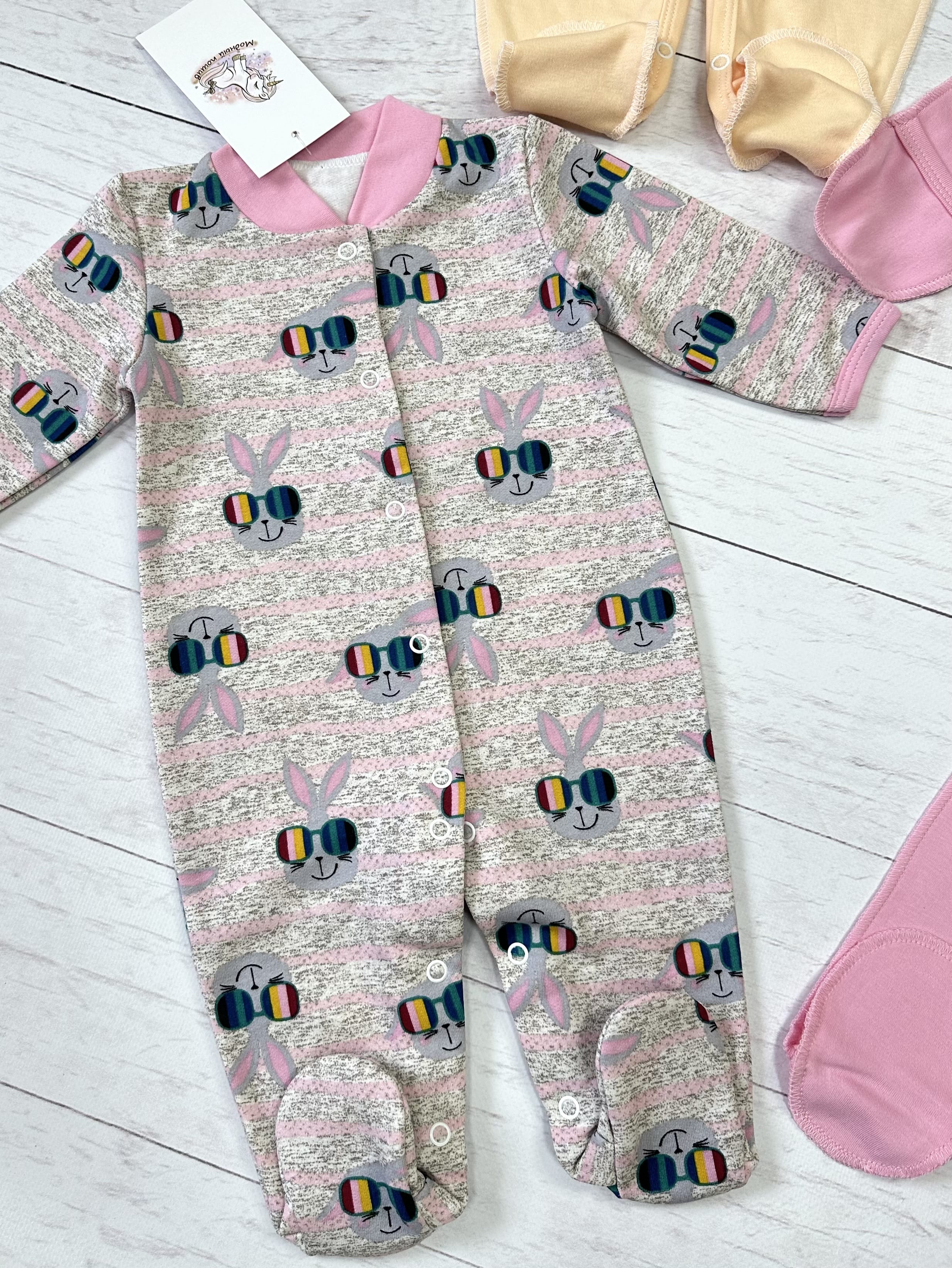 Набор одежды (2 комплекта, слип), р.62