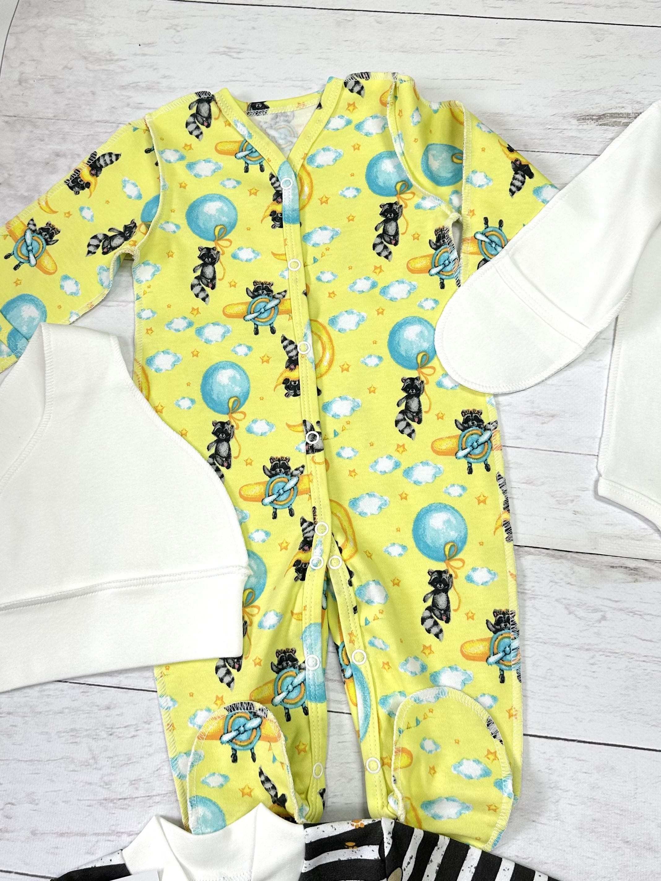 Набор одежды (2 комплекта, слип), р.62