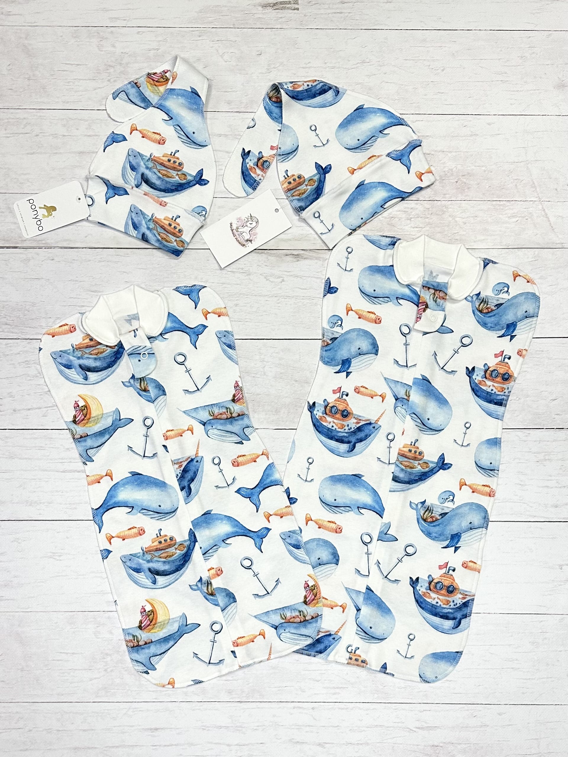 Набор пеленок-коконов (р.56 - 1 шт., р.62 - 1 шт.)