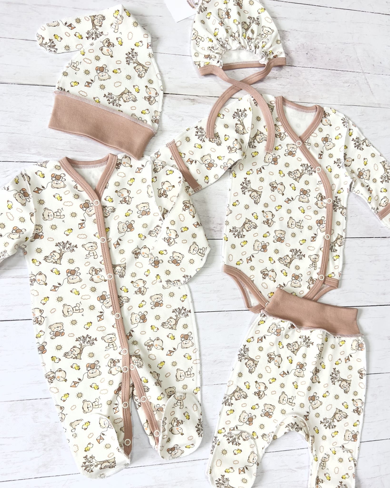 Комплект для новорожденного, 5 пр. (Р.62)