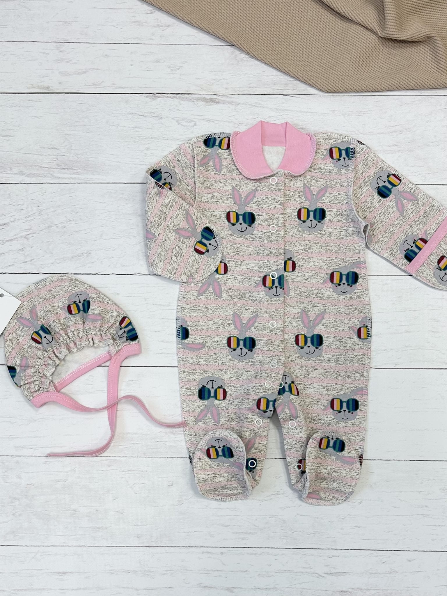 Комплект (слип, чепчик) с НАЧЕСОМ