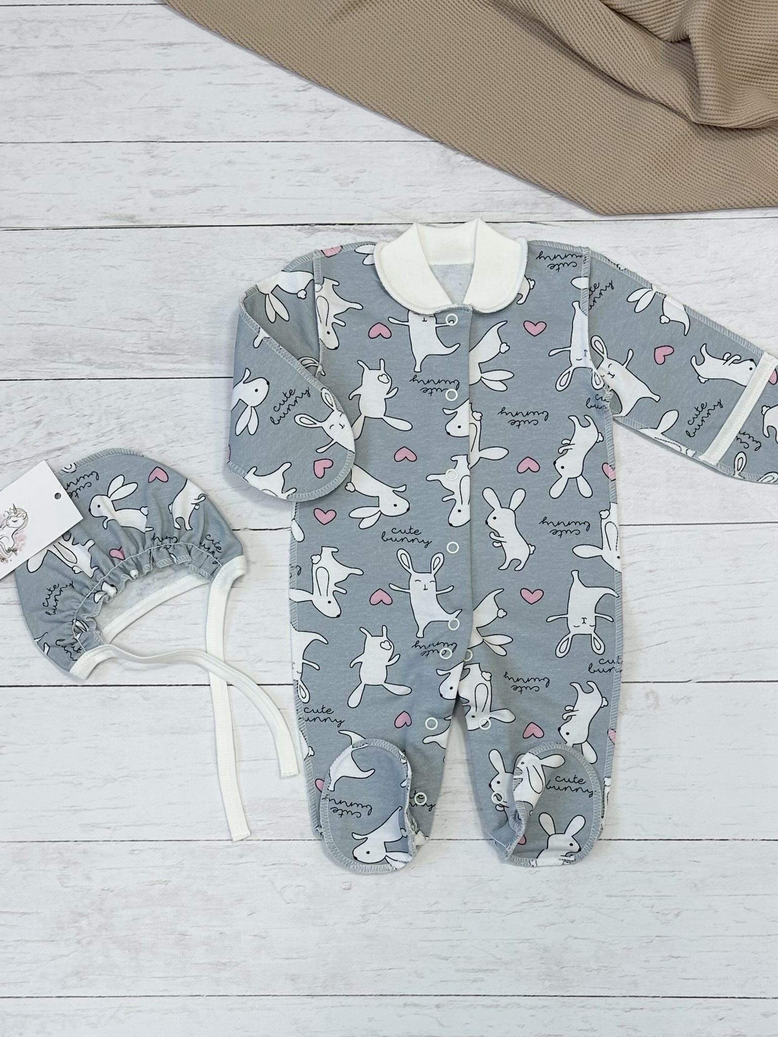 Комплект (слип, чепчик) с НАЧЕСОМ