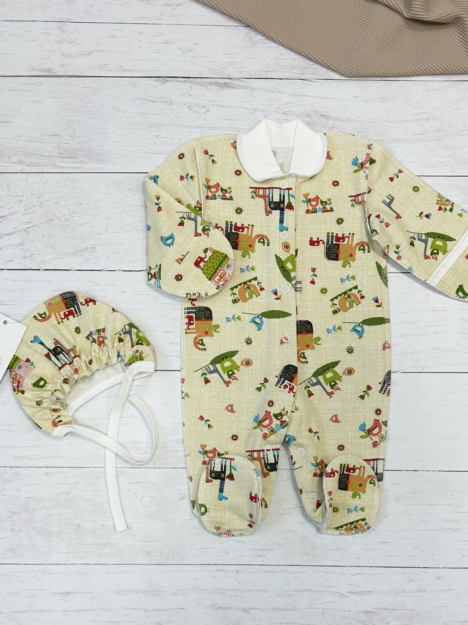 Комплект (слип, чепчик) с НАЧЕСОМ