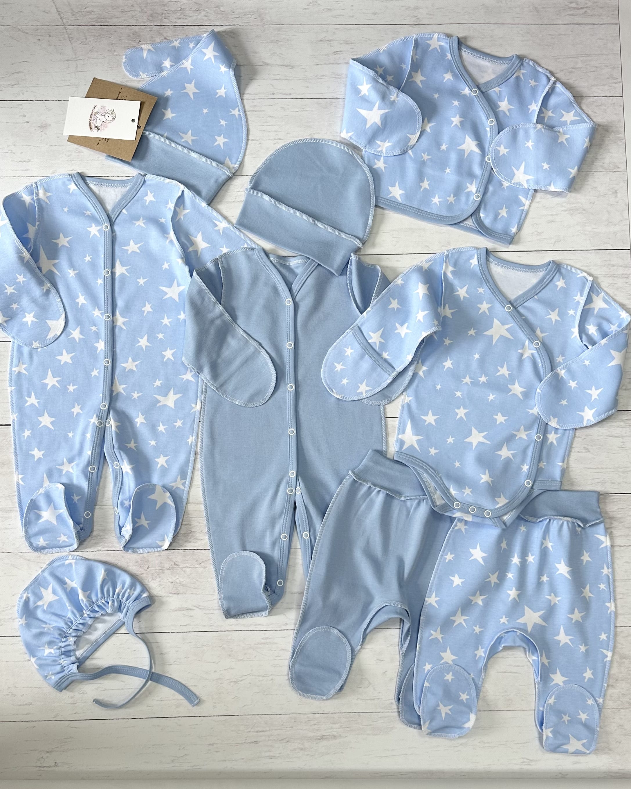 Набор одежды для новорожденного, 9 пр. (р.62)