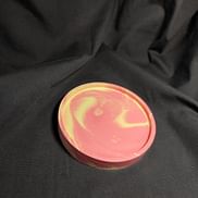 Подставка-подсвечник Розово-желтый мрамор