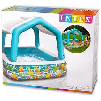 Детский надувной бассейн с крышей Intex Sun Shade 157x157x122 (57470)