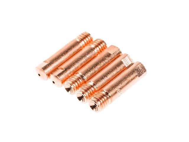Наконечник контактный Ф 0.8 мм M6х25 мм E-Cu (набор 5 шт) (сварочный наконечник, контактная трубка) Solaris