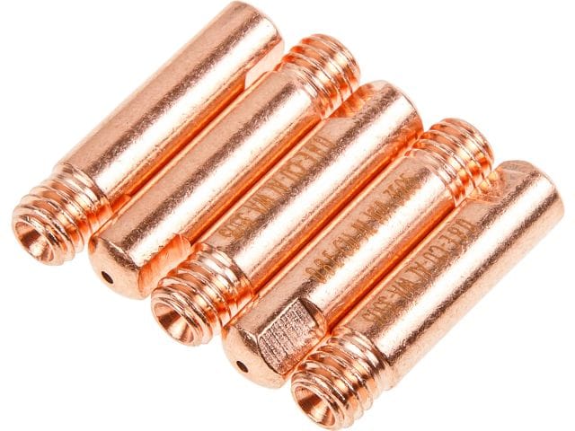 Наконечник контактный Ф 0.8 мм M6х25 мм E-Cu-Al (набор 5 шт) (для алюминия, сварочный наконечник, контактная трубка) Solaris