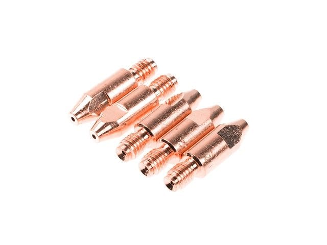 Наконечник контактный Ф 1.2 мм M6х28 мм E-Cu (набор 5 шт) (сварочный наконечник, контактная трубка) Solaris