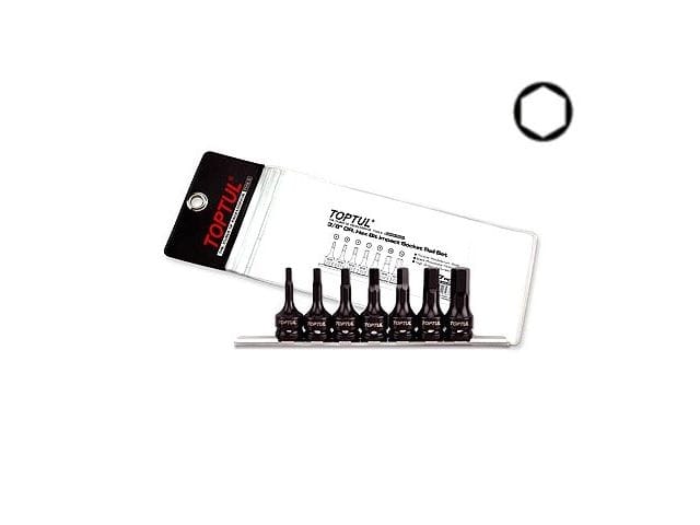 Набор бит шестигр. под головку 3/8" ударных 4-12 мм 7пр. на подвесе TOPTUL GDAG0702