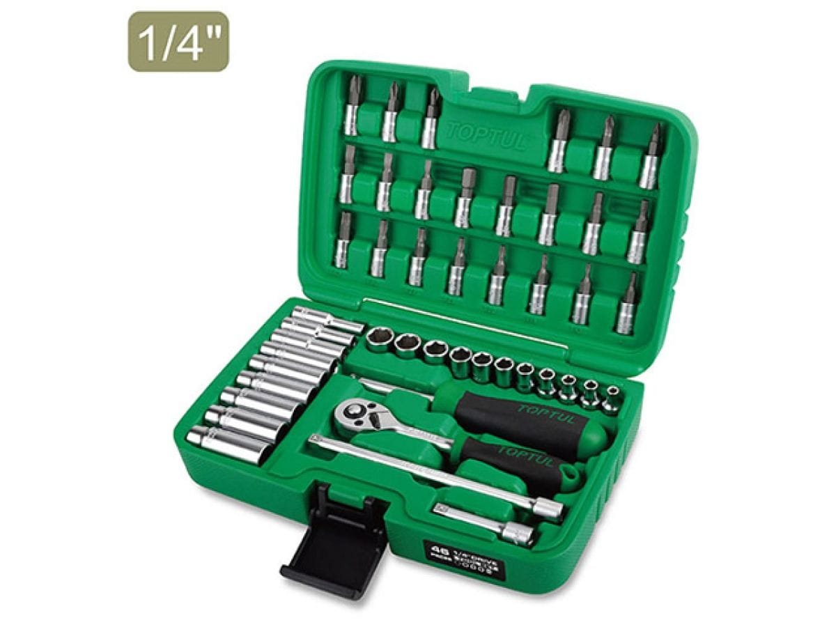 Набор головок 1/4" 4-13мм 46предм. 6гр. TOPTUL GCAI4601