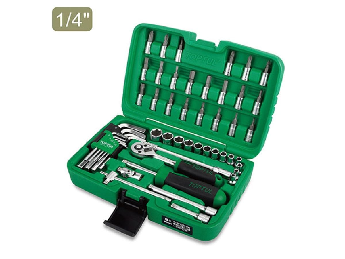 Набор головок и ключей 51предм. 1/4" 6гр. TOPTUL GCAI5102