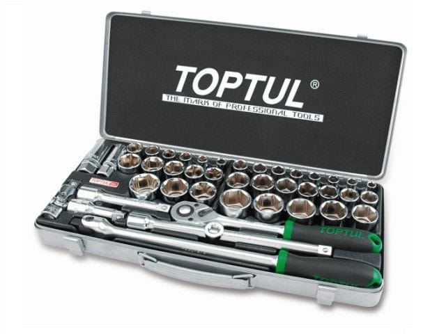 Набор головок 1/2" 8-32мм 43предм. 6гр. метал.кейс TOPTUL GCAD4303