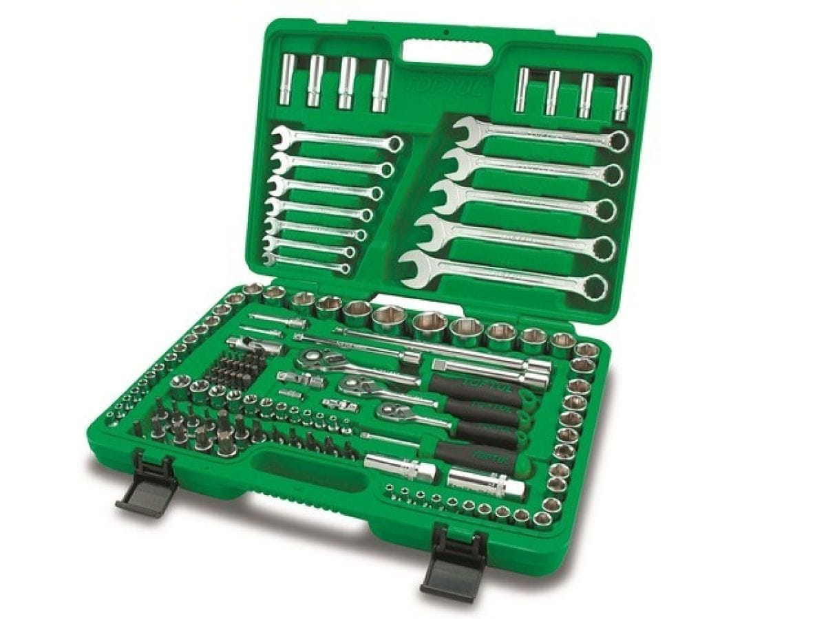 Набор головок и ключей 130предм. 1/4",3/8",1/2" 6гр. TOPTUL GCAI130B