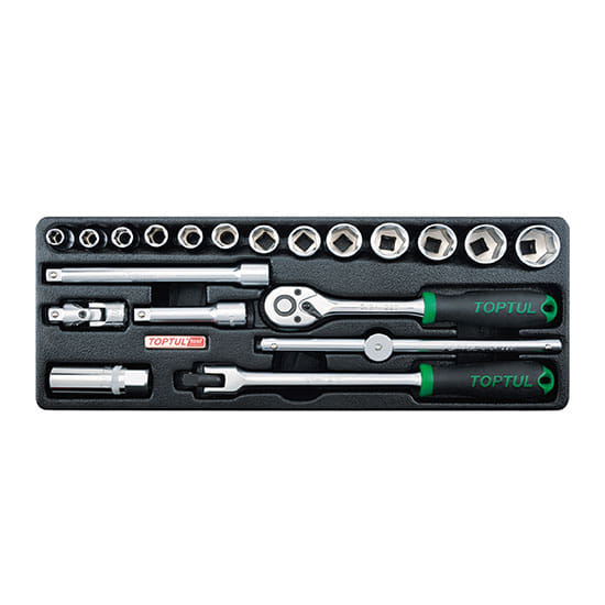 Набор-сет головок 3/8" 20предм. 6гр. 136х364мм TOPTUL GCAT2001