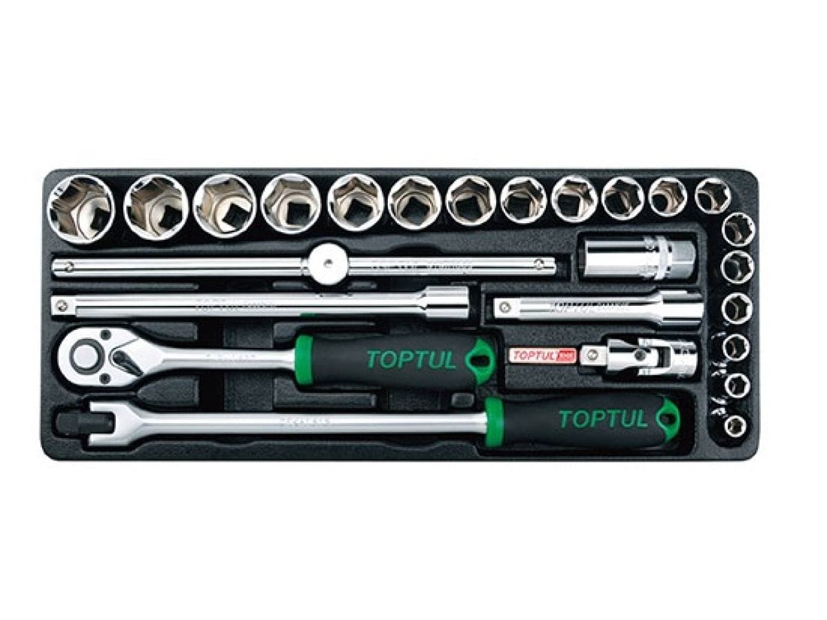 Набор-сет головок 1/2" 25предм. 6гр. 434х176мм TOPTUL GCAT2509