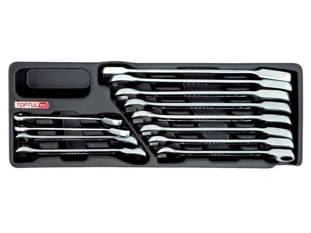 Набор-сет ключей комбинир. с перекл. трещ. 8-19мм 12шт. 136х364мм TOPTUL GAAT1205