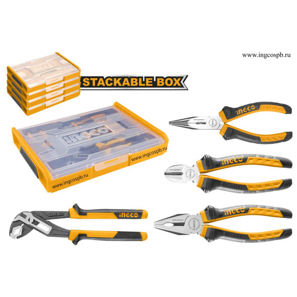 Набор шарнирно-губцевого инструмента 4 пред. HKTV01P041 INGCO HKTV01P041