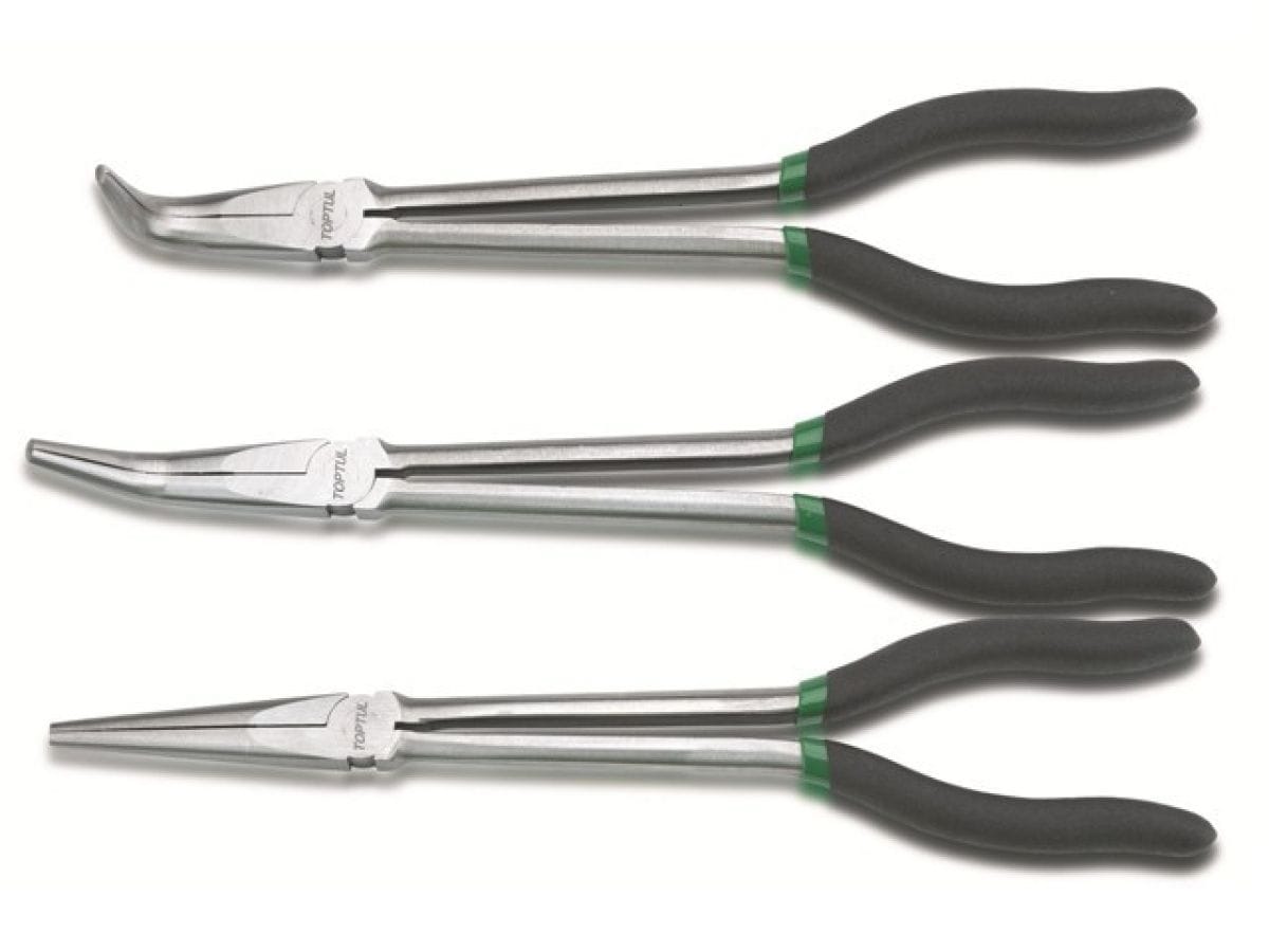 Длинногубцы 280мм изогнутые 90° TOPTUL DFAI1211