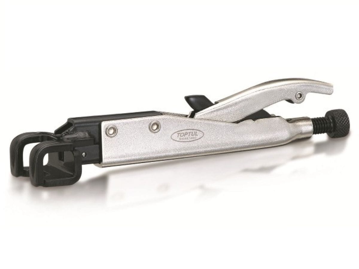 Зажим ручной с широкой изогнутой губкой 215мм TOPTUL DMAK1A09