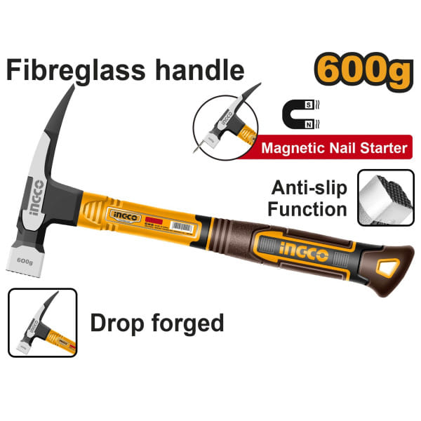 Молоток кровельщика 600 гр. SUPER HCH81060 INDUSTRIAL INGCO HCH81060
